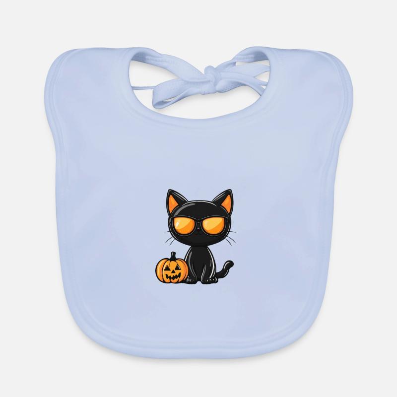 Chat Halloween Chat Bavoir bio Bébé