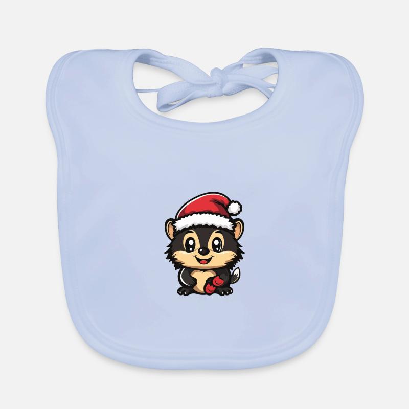 Hérisson Noël Noël Bavoir bio Bébé