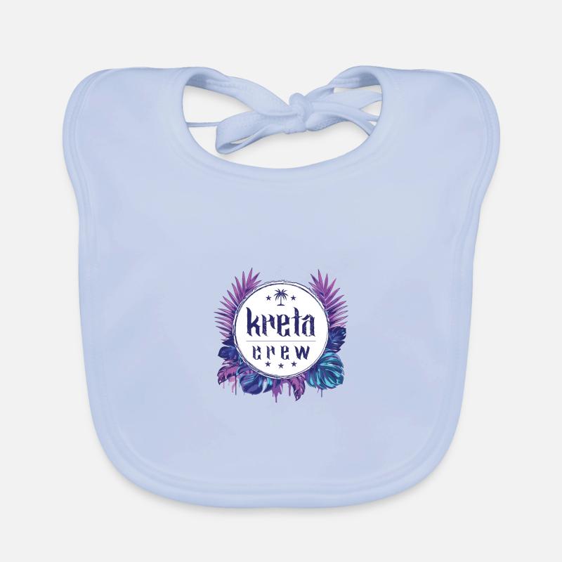 Kreta Crew Bunt - Baby Bio-Lätzchen - sky Blue