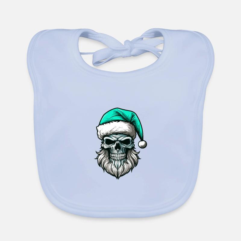 Crâne de Père Noël Bavoir bio Bébé