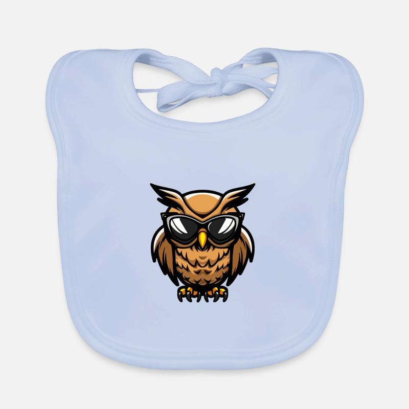 Eule Cool Comic Baby Bio-Lätzchen