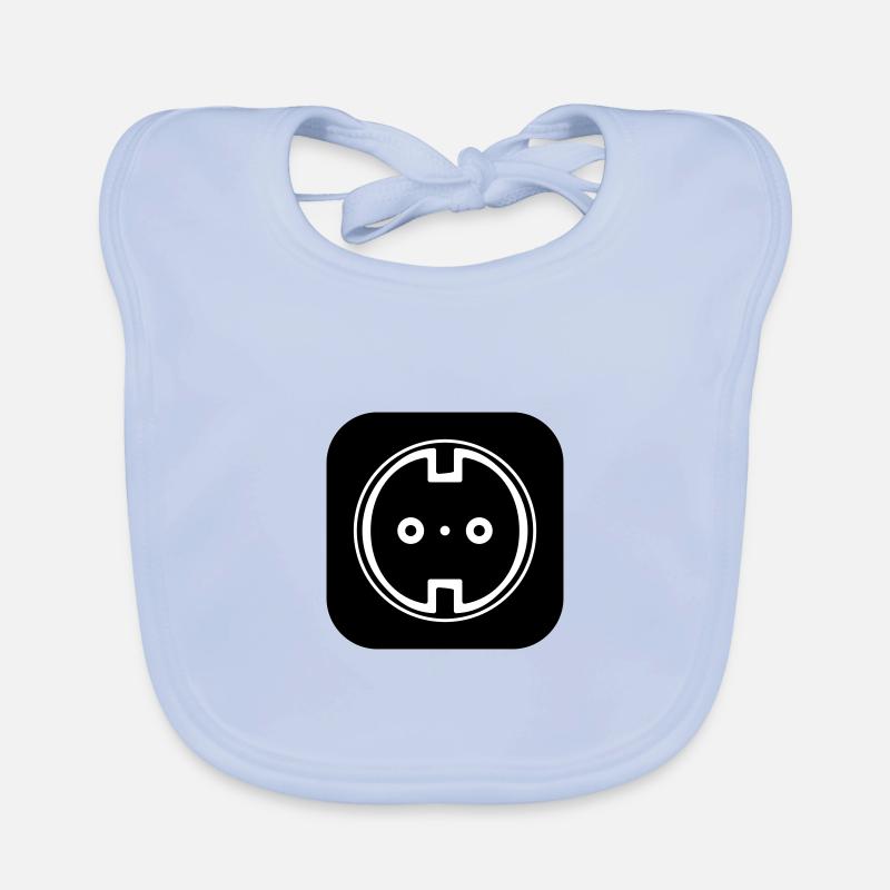 Electrical Socket Symbol Electrician Organic Baby Bibs