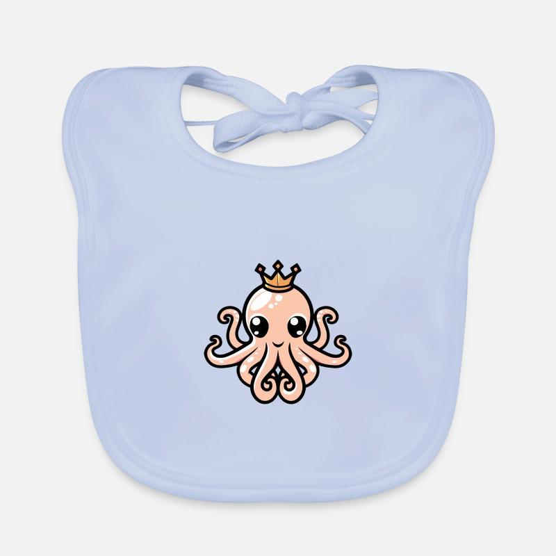 Couronne de bande dessinée Octopus Bavoir bio Bébé