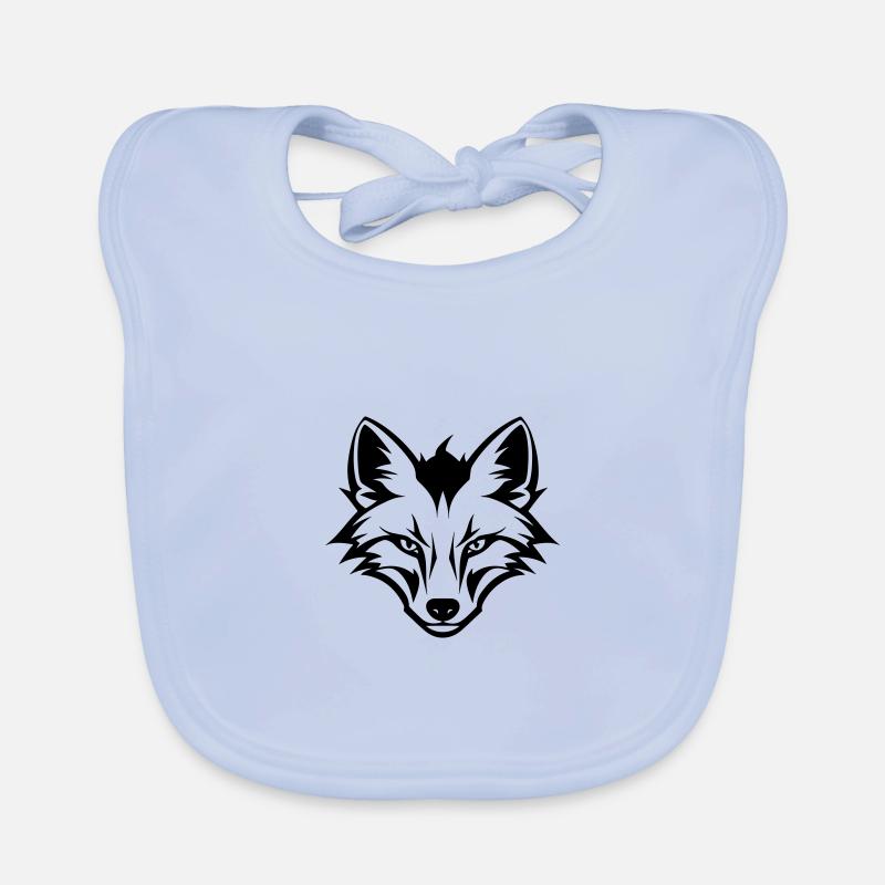 Tête de renard Bavoir bio Bébé