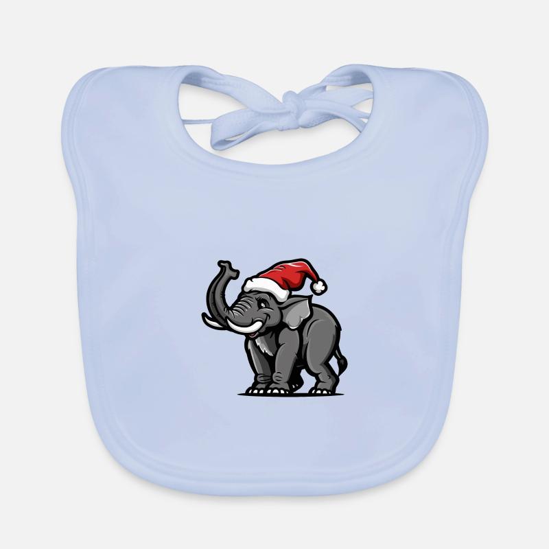 Elefant Mammut Weihnachten Baby Bio-Lätzchen