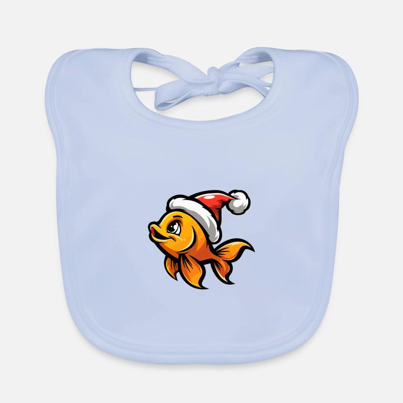 Noël du poisson rouge Bavoir bio Bébé