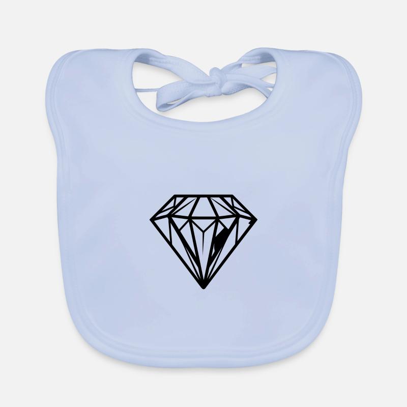 Bijou de pierre précieuse en diamant Bavoir bio Bébé