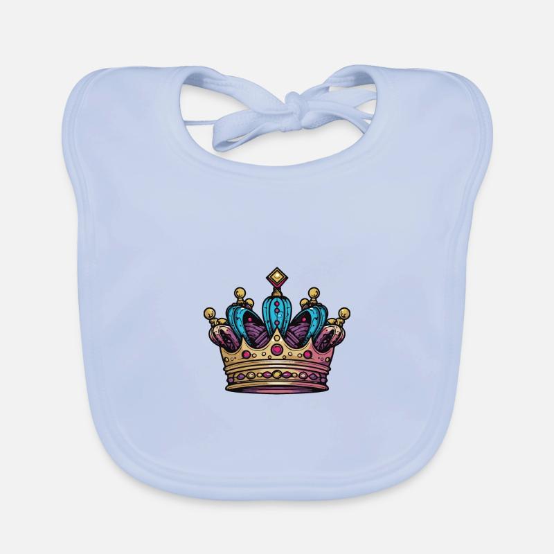 Symbole de la couronne Bavoir bio Bébé