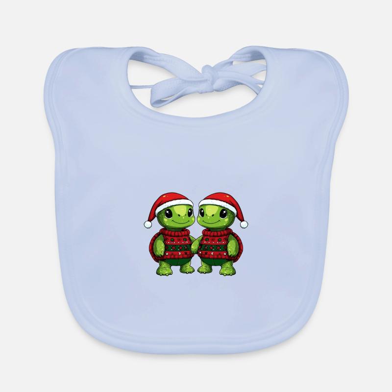 L’équipe de Noël des tortues Bavoir bio Bébé