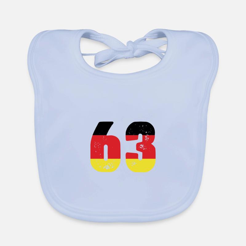 63 Number Jersey Germany Organic Baby Bibs