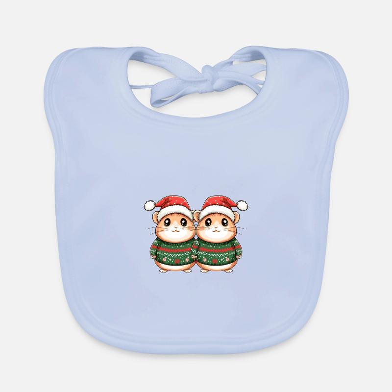 Hamster Weihnachten Team Baby Bio-Lätzchen