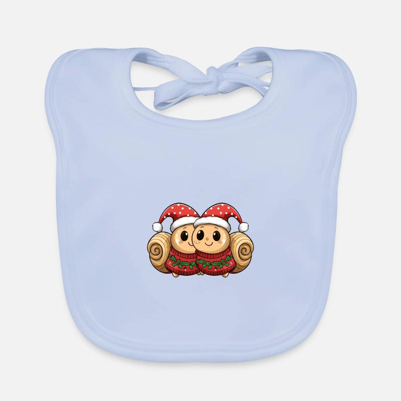 Équipe de Noël des escargots Bavoir bio Bébé