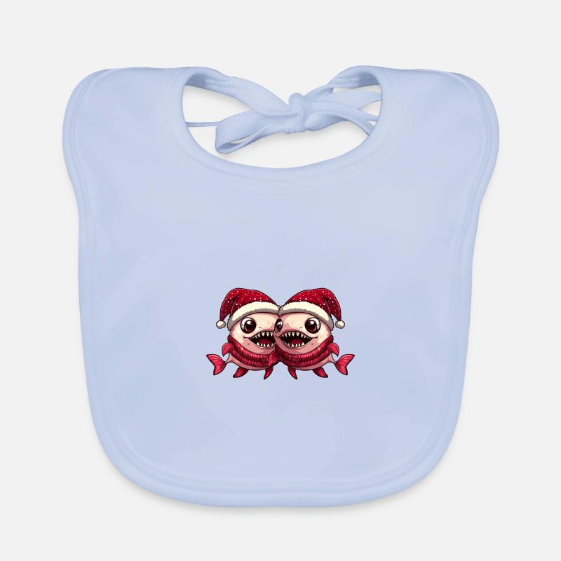 Équipe de Noël du poisson piranha Bavoir bio Bébé