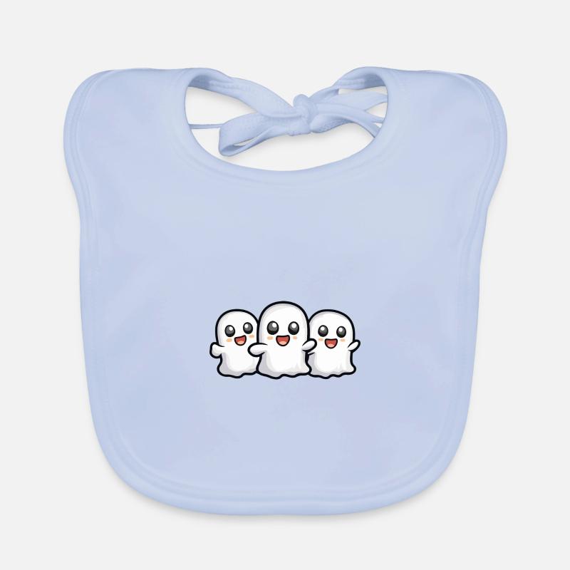 Fantômes Halloween Dessin animé Bavoir bio Bébé