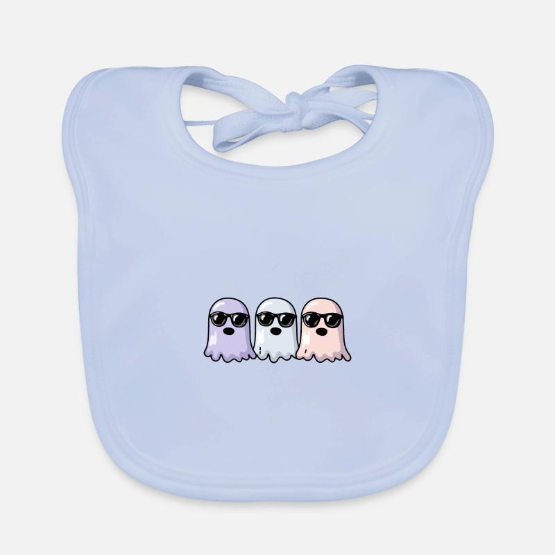 Ghosts Halloween Organic Baby Bibs