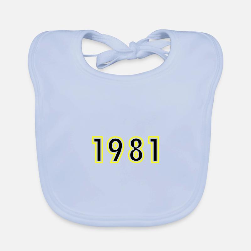 1981 Année Anniversaire Bavoir bio Bébé