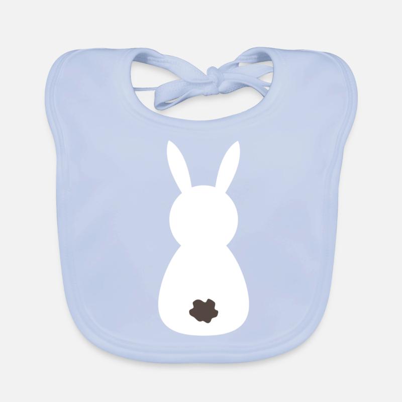 White from the back Organic Baby Bibs