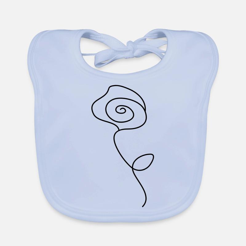 Rose Line Organic Baby Bibs
