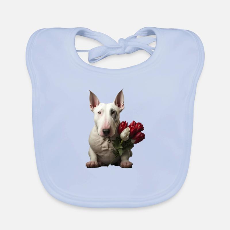 Bull Terrier Saint-Valentin Bavoir bio Bébé