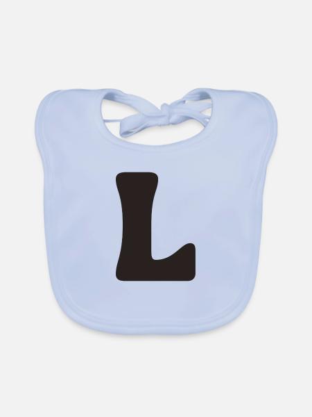 L - Baby Bio-Lätzchen - sky Blue - Vorne