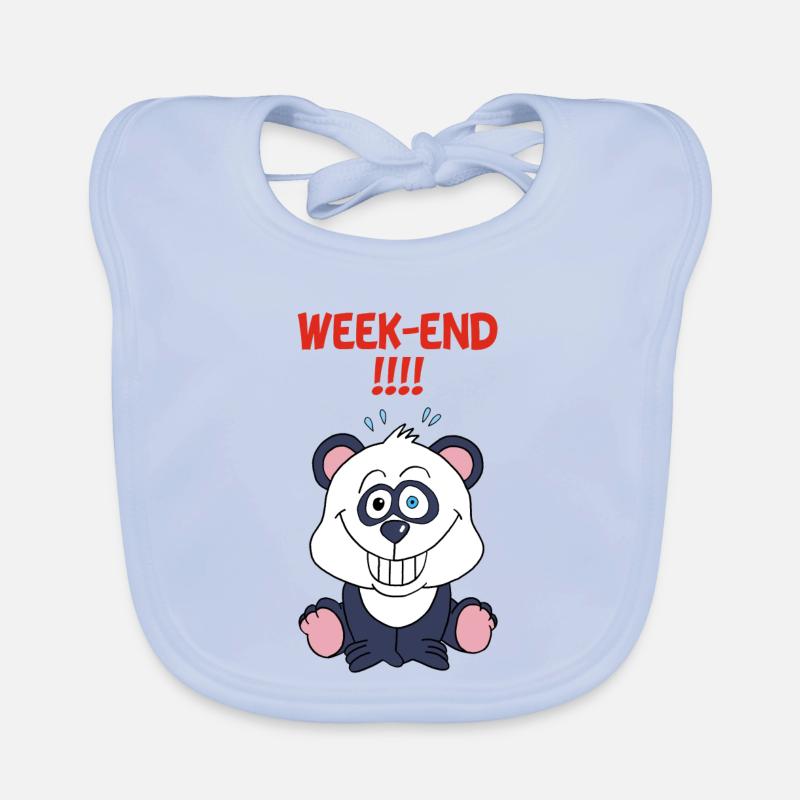 Panda on weekends Organic Baby Bibs