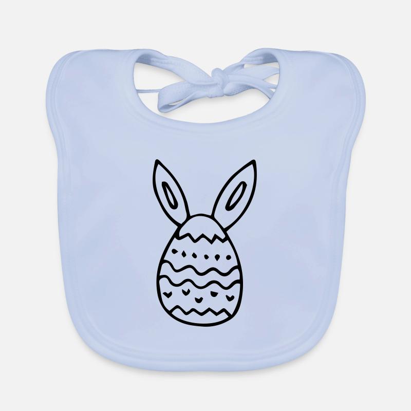 Osterei mit Hasenohren Geschenkidee Ostergeschenk Baby Bio-Lätzchen