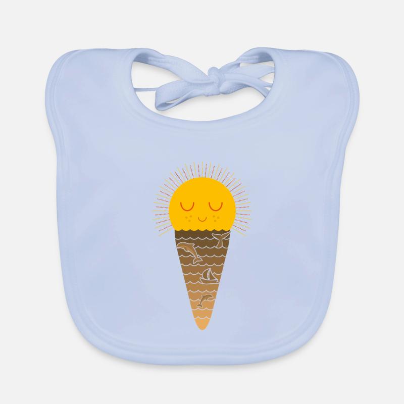 Sonne (Waffel-Eis) Baby Bio-Lätzchen
