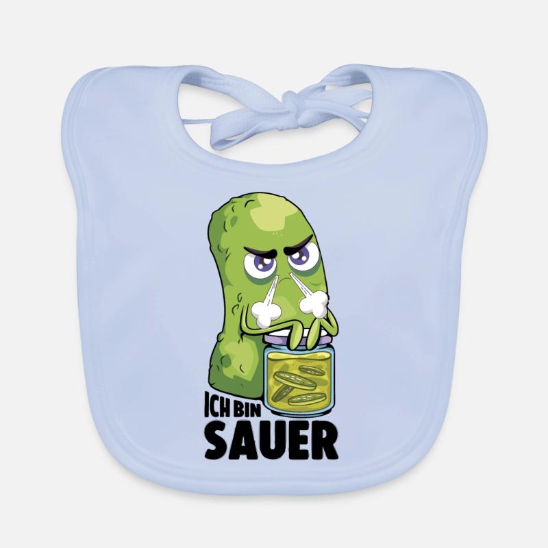 Ich bin sauer Gurke frustriert Statement Baby Bio-Lätzchen