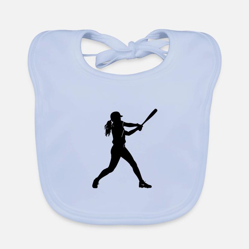 Icône de la femme de baseball Bavoir bio Bébé