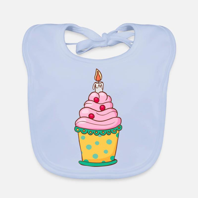 Cupcake Muffin Kuchen Backen Süßigkeiten Törtchen Baby Bio-Lätzchen