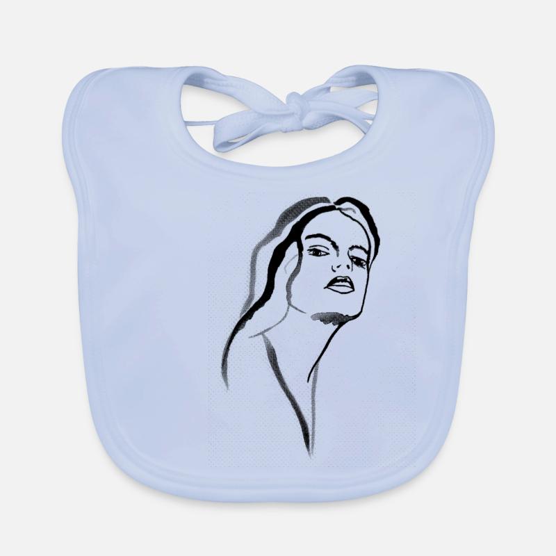 Retro Goddess - gives superpowers! Organic Baby Bibs