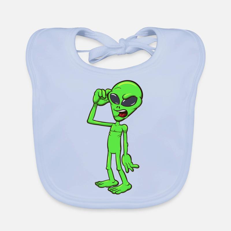 Confused Alien Organic Baby Bibs