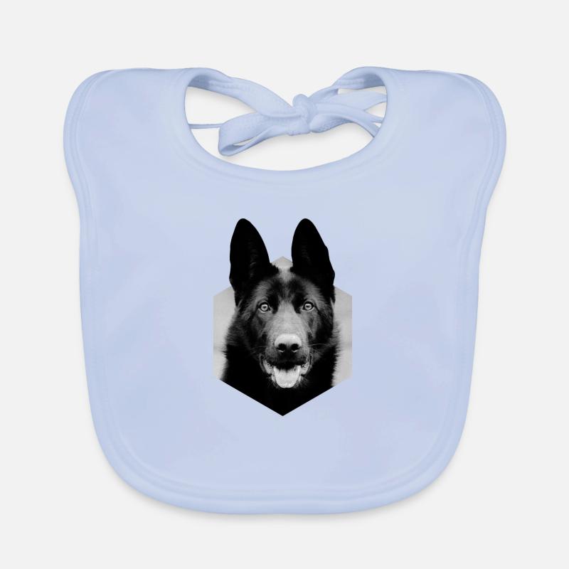 Schäferhund - Baby Bio-Lätzchen - sky Blue