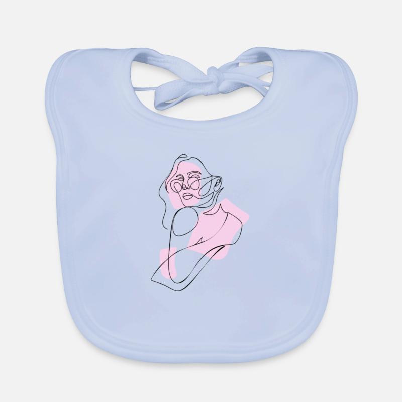 Femme en rose Bavoir bio Bébé