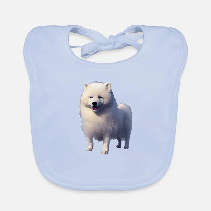 Samoyède Chien - Samoyède Bavoir bio Bébé