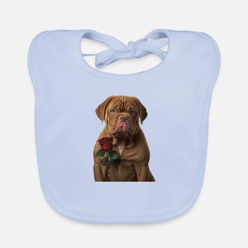 Dogue de Bordeaux Saint-Valentin Bavoir bio Bébé