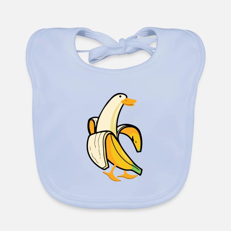 Duck Banana Funny Organic Baby Bibs