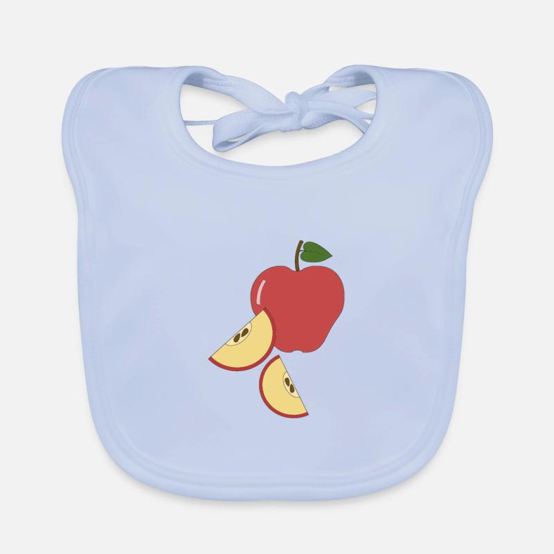 Apple pieces Organic Baby Bibs