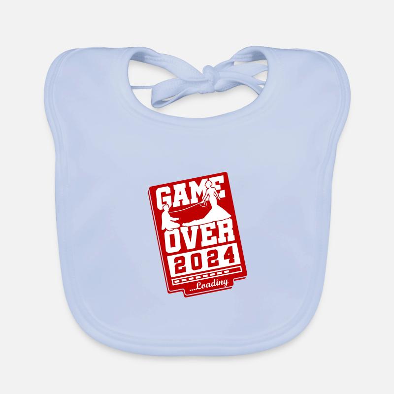 Hochzeit Loading 2024 Game Over Baby Bio-Lätzchen