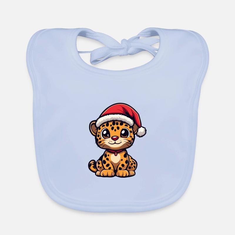 Léopard Weihnachten Noël Bavoir bio Bébé