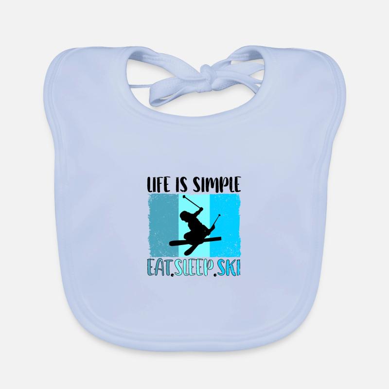 Ski skiing Skiers Skiing Holidays Organic Baby Bibs