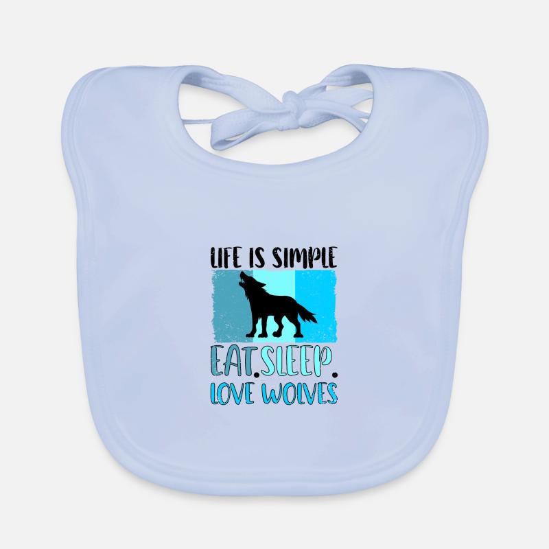 Wolf Wolves Wolf Pack Organic Baby Bibs