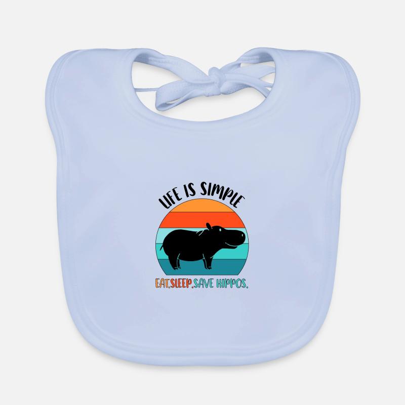 Nilpferd Flußpferd Baby Bio-Lätzchen