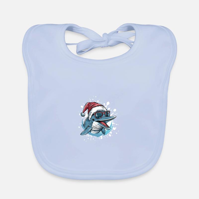 Dauphin Noël Drôle Bavoir bio Bébé