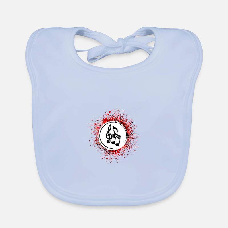 Musical notes Organic Baby Bibs