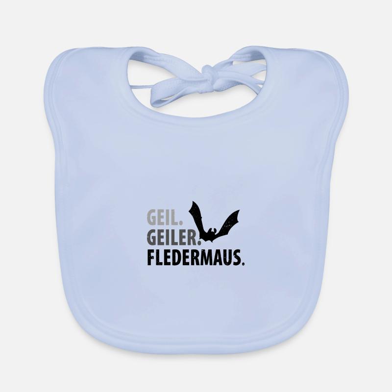 Fledermaus Fledermäuse - Baby Bio-Lätzchen - sky Blue