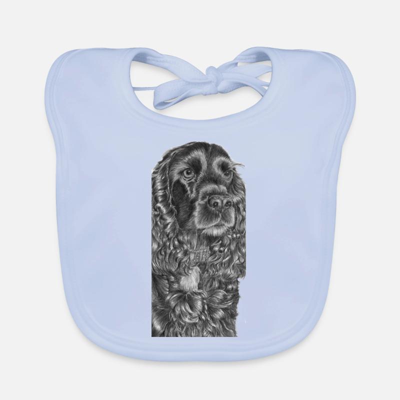 cockerSpaniel black - M Organic Baby Bibs