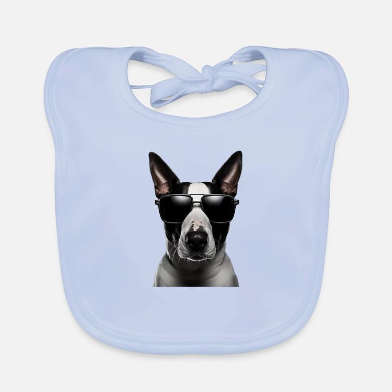 Bullterrier Cool - Bullterrier Hund Baby Bio-Lätzchen