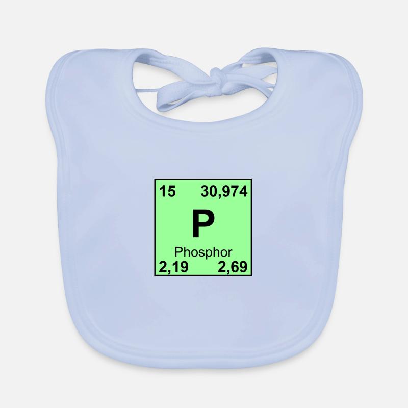 15Phosphor - Baby Bio-Lätzchen - sky Blue
