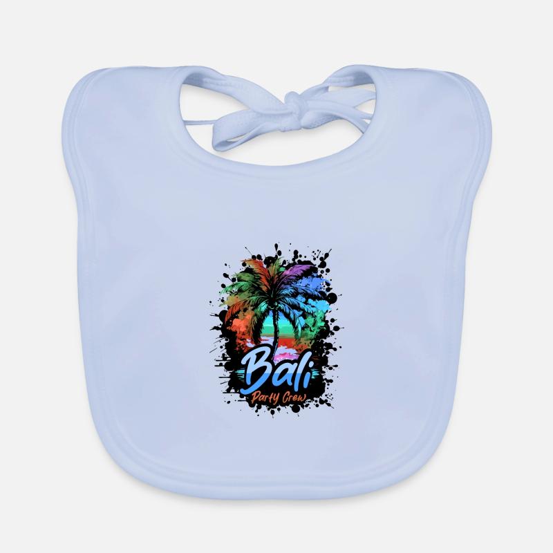 Vacances à Bali Party Crew Bavoir bio Bébé